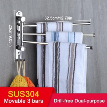 Colgador de toallas de baño giratorio de 5 brazos