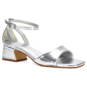 Women's Hayley Metallic Silver Cut-Out Strappy Sandals
