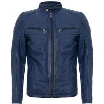 Herren Lederjacke im Retro-Racing Stil