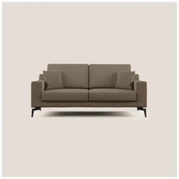 Divano Moderno Prestige T11 166 cm in Microfibra Marrone