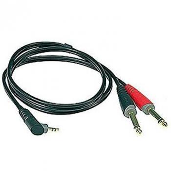 Klotz Câble Stéréo Coudé Mini-Jack Mâle vers Deux Jacks Mâles, Longueur 2m
