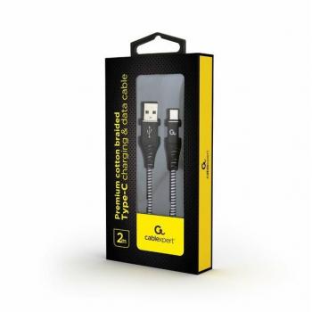 Câble Gembird USB 2.0 A-C 2M Noir et Blanc