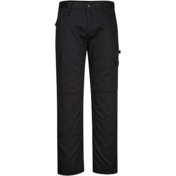 Pantalon de travail Portwest Super WORK noir, taille 34, poches genoux