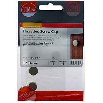 Timco Gold Polished Brass Screw Caps