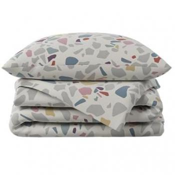 Hibboux Bettwäsche Terrazzo Sand, 100% Baumwolle, 2-teilig