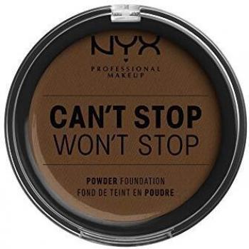 NYX Professional Makeup „Can't Stop Won't Stop“ Volldeckende Basispuder – Matte Textur, Glanzkontrolle, Dauerhaft, Vegane Formel – Nuance: Walnuss