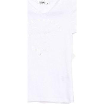 Fille teen Kaporal chemisette blanche à motif fauve