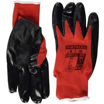 Gant Portwest Rouge/Noir Flexo Grip Nitrile M