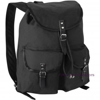 Heritage Style Canvas Rucksack (Black