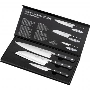 Sabatier International Licorne Gourmet Knife Trio – Paring, Chef’s & Bread