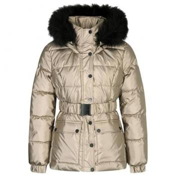Morgan Metallische Daunenjacke mit Kapuze Regular Fit 40