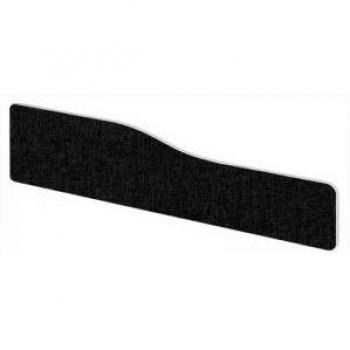 Impulse Plus Wave 300mm High Screen, Rounded Edges, Black Fabric