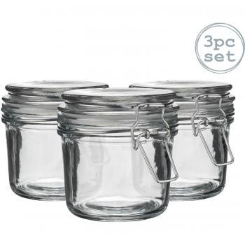 Pack of 3 Glass Storage Jars