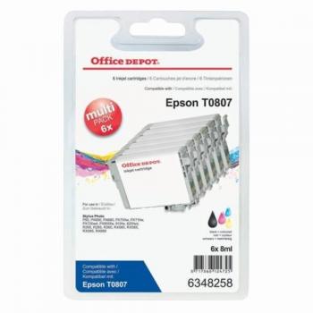 Viking T0807 Druckerpatrone Kompatibel für Epson C13T08074510 Multipack 6 Farben