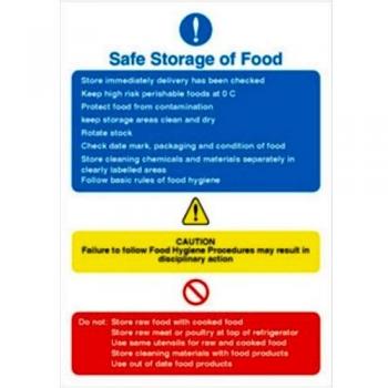 Catering Sign Safe Storage Vinyl 20 x 15 cm