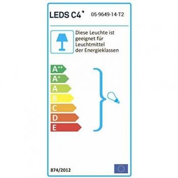 LEDS C4 Nemesis Wandlampe E27 max. 60 W Grau
