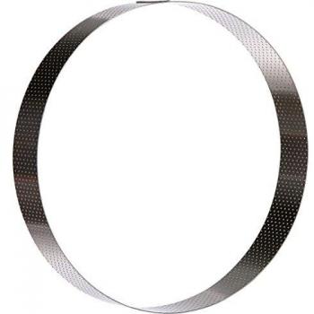 De Buyer Straight Edge Perforated Tart Ring 245x35mm