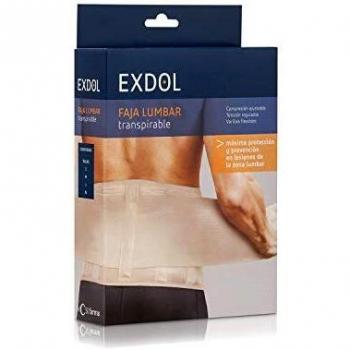 Exdol Faja Lumbar Elástica Transpirable Beige L