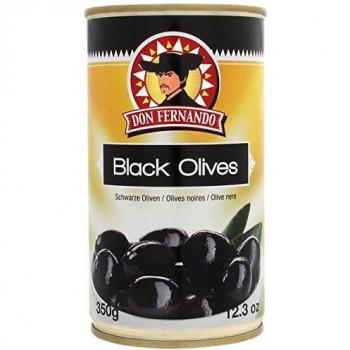 Frische schwarze Oliven in Stein, Don Fernando – 370 ml