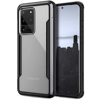 Custodia in Alluminio X-Doria per Samsung Galaxy S20 Ultra, Test di Caduta 3 m, Nero