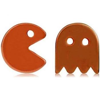 Pendientes en plata de ley 925 con diseño ComeCocos y baño de oro rosa