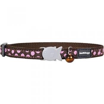 Collier Red Dingo pour chat en marron et roses