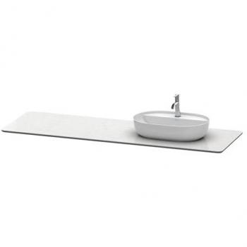 Console de lavabo Luv Duravit 178,3x59,5 cm droite en pierre de quartz avec finition blanche