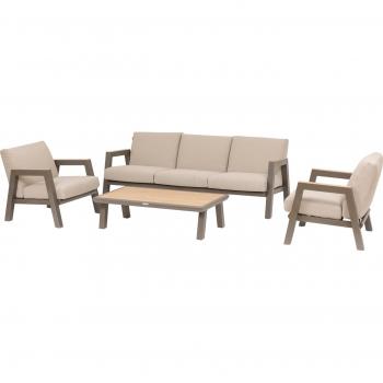 Set salotto giardino 5 posti Axiome beige e praline