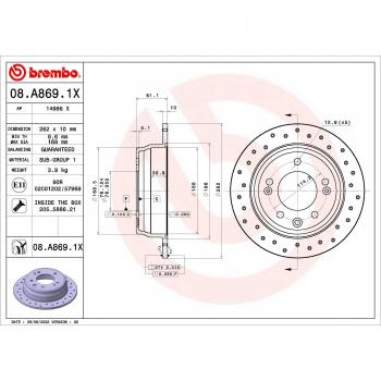 BREMBO Sport Brake Disc 08.A869.1X
