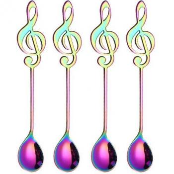 Set de Cuillères Musicées SPKLIFEY – Thé & Café, 4 pièces