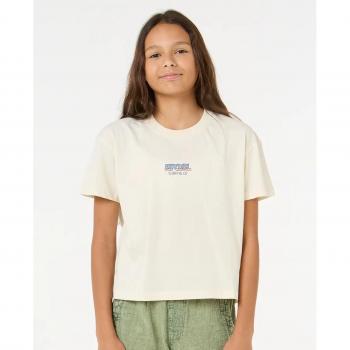 Rip Curl Kindercrop Shirt „Sunny Sea“ – Bone (für Mädchen)