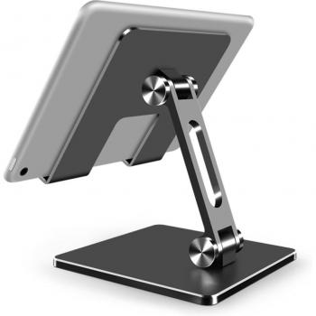 Aluminium Schreibtisch-Ständer für Tablets, faltbar und verstellbar, passend für iPad Pro 12,9/11/10,2, Air Mini, Samsung, Xiaomi, Huawei