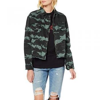 Superdry Damen Riley Cropped Rookie Jacket, Sea Camo