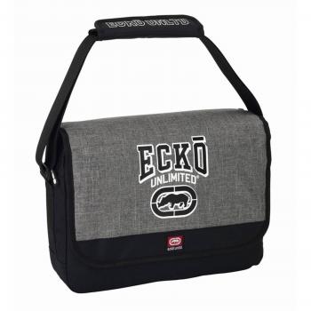 EckO UnLtd. 15,6” Laptop‑Umhängetasche – Graue Bandolera