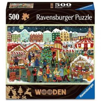 Weihnachtsmarkt Holzpuzzle 500 Teile
