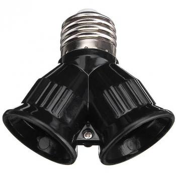 Base Convertisseur LED E27/Dual – Adaptateur Noir Corui