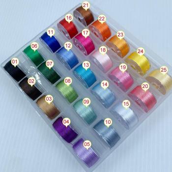 25 Colors Mercerized Embroidery Thread