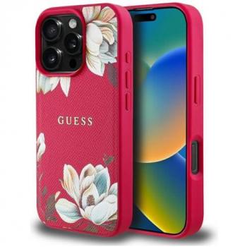 Coque Fuchsia à fleurs pour iPhone 16 Pro Max
