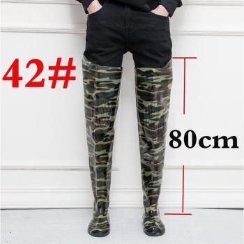 Camouflage Angeln Stiefel 80cm hoch 0,55mm PVC integrierte nahtlose Wathosen