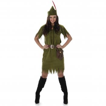 S-Size Grün‑Rächerin Kostüm für Damen – Karneval