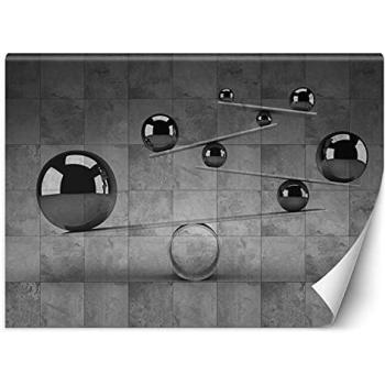 Papier Peint Murale Boules Grises 3D