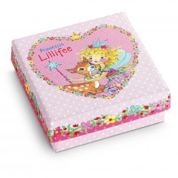 Prinzessin Lillifee Mädchen-Armband Identarmband 12+2cm gravurfähig 925 Sterling Silber Kristalle weiß rosa lila