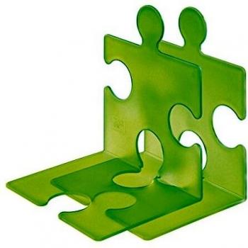 HAN, set de 2 serre-livres stables et innovants, vert translucide