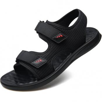 Sommer Sandalen für Männer Schwarz Flach A1301