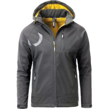 Softshelljacke ELLIOT PEAK II MEN von LPO – Herren – 96 % Polyester, 4 % Elasthan – Gummizug – grau – Größe L (52) – in großen Größen erhältlich