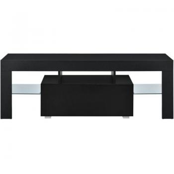 Meuble TV Noir avec Éclairage Multicolore