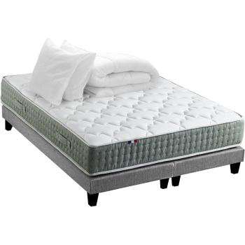 Matelas ressort 7 zones avec sommier et couette inclus