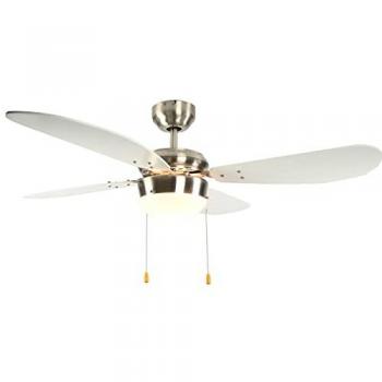 Aireryder Ventilateur de plafond 105 cm – style classique en nickel & blanc