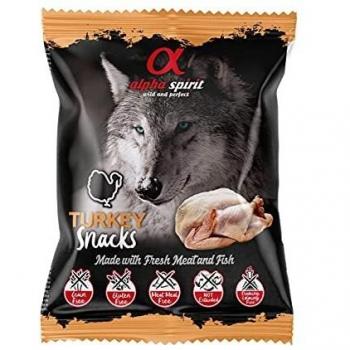 Alpha Spirit Snacks de Pavo para Perro Pack 24 x 50g