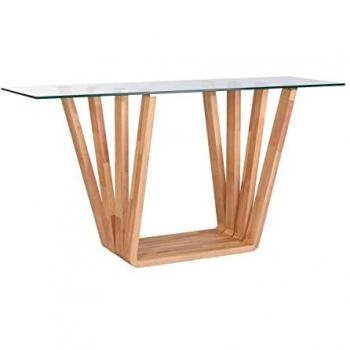 Home Decor Kristallkonsole Dkd – Durchsichtiges Nussbaumholz, Braun (145 x 45 x 75 cm)